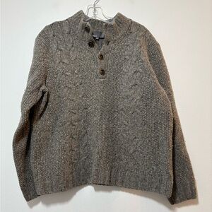 Vince XL Wool Blend Funnel Neck Thick Sweater Women’s Gray Pullover Chunky